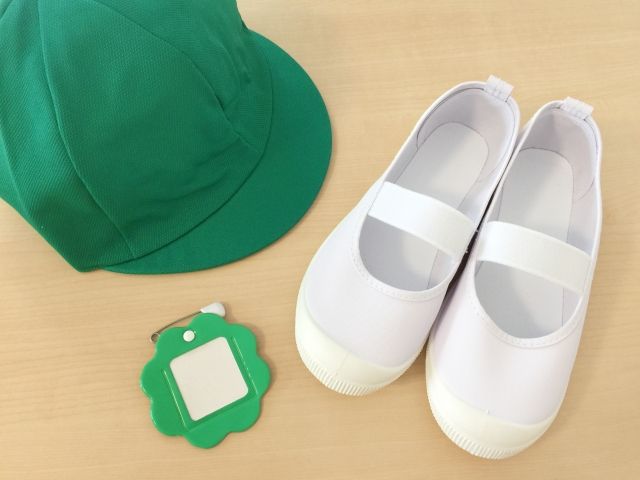 幼稚園児の帽子や靴